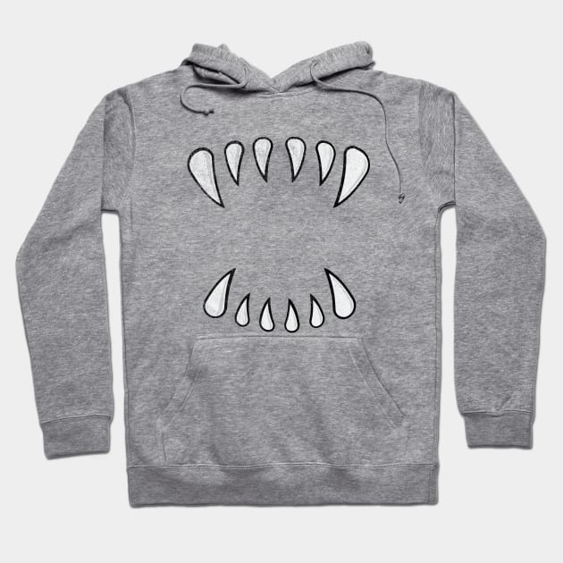 Halloween Monster Vampire Fangs Hoodie by astralprints